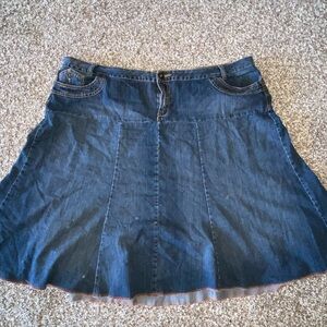 Muah Denim Y2K Midi Skirt